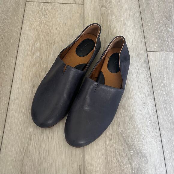 BOC 'Suree' Women's 10 WIDE Navy Blue Slip On Loafer Smooth Nubuck Comfort Shoe - Picture 4 of 7